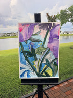 Midnight Blooming - ORIGINAL Watercolor artwork 22x30”