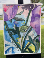 Midnight Blooming - ORIGINAL Watercolor artwork 22x30”