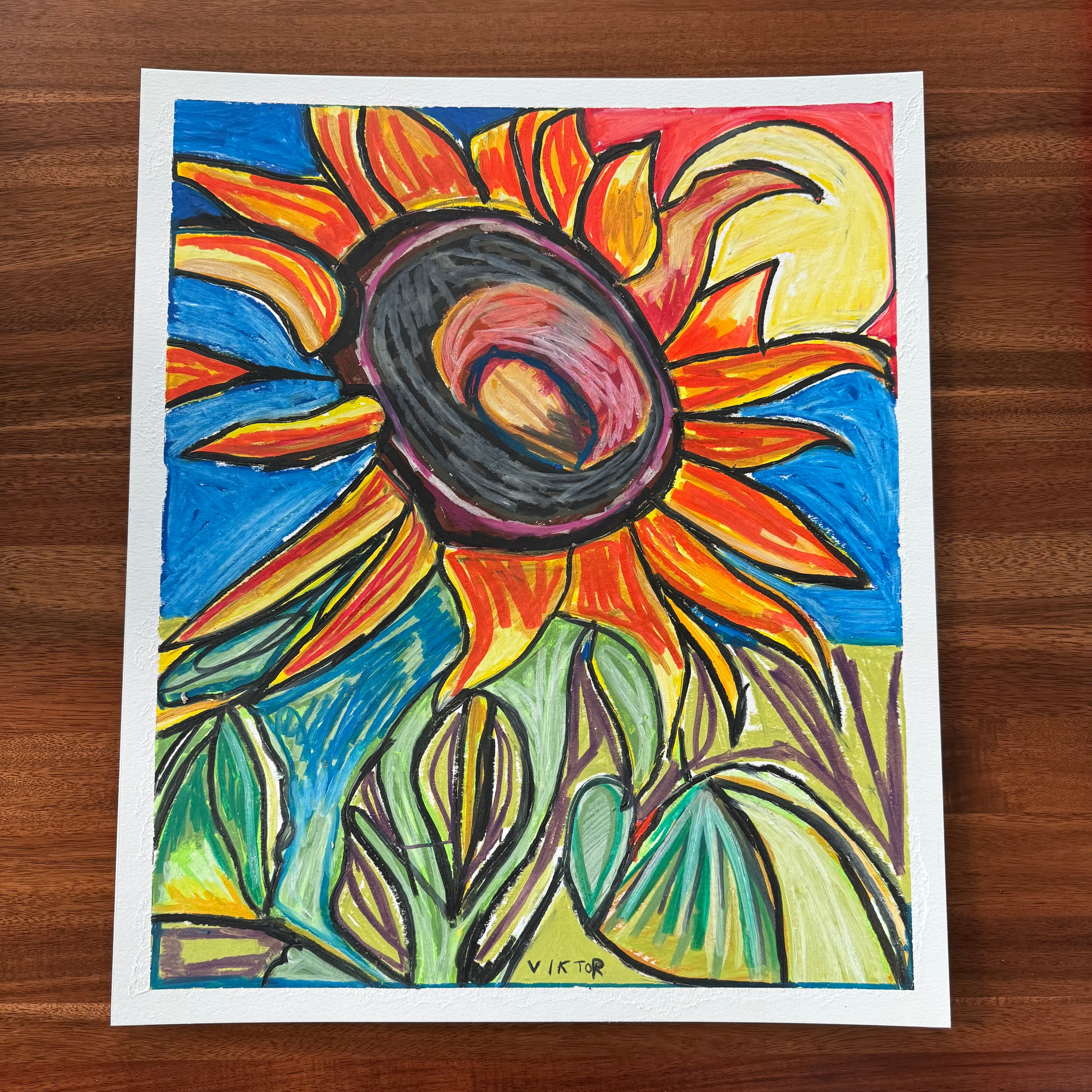Sunflower - ORIGINAL 16x19"