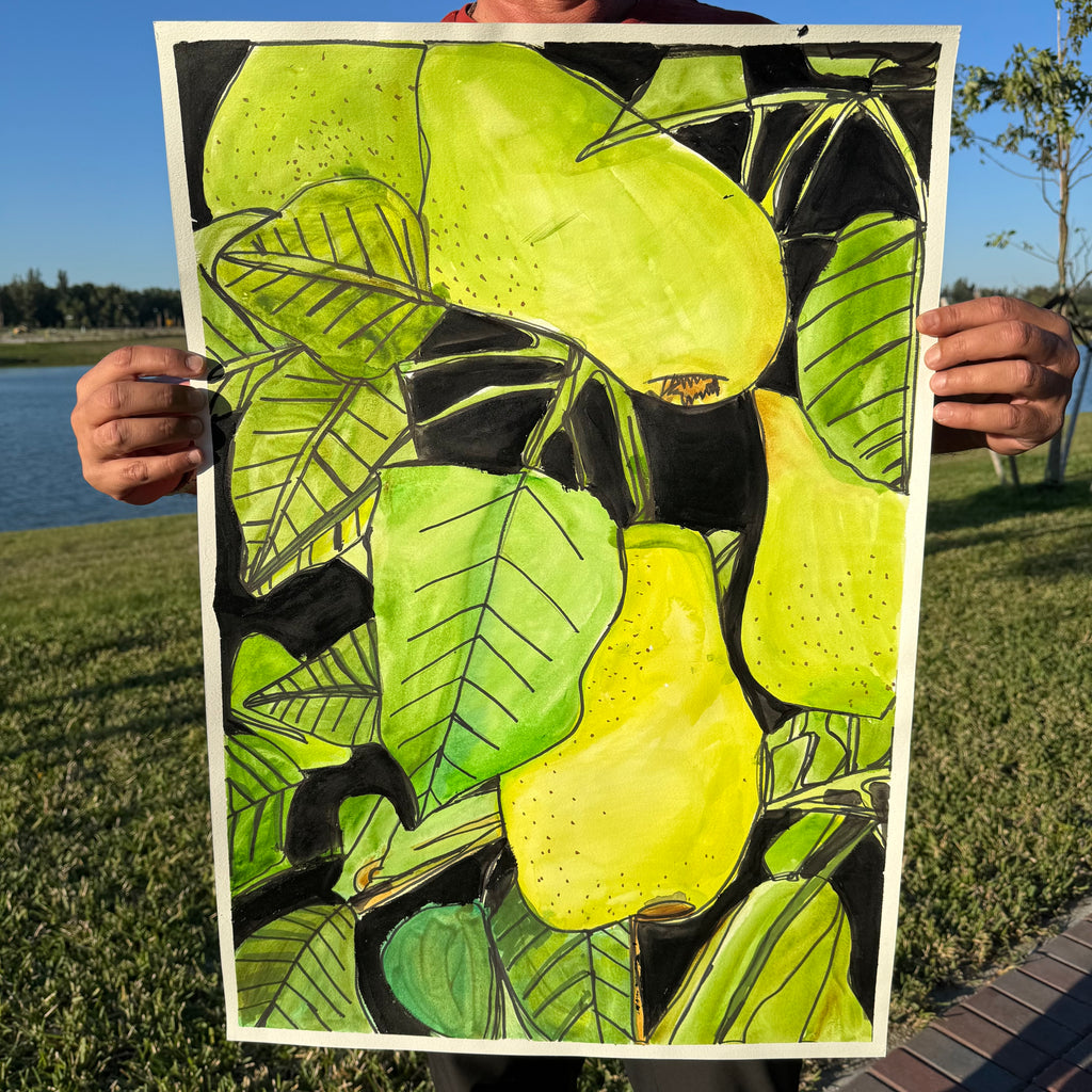 Pears - ORIGINAL Watercolor artwork 22x30”