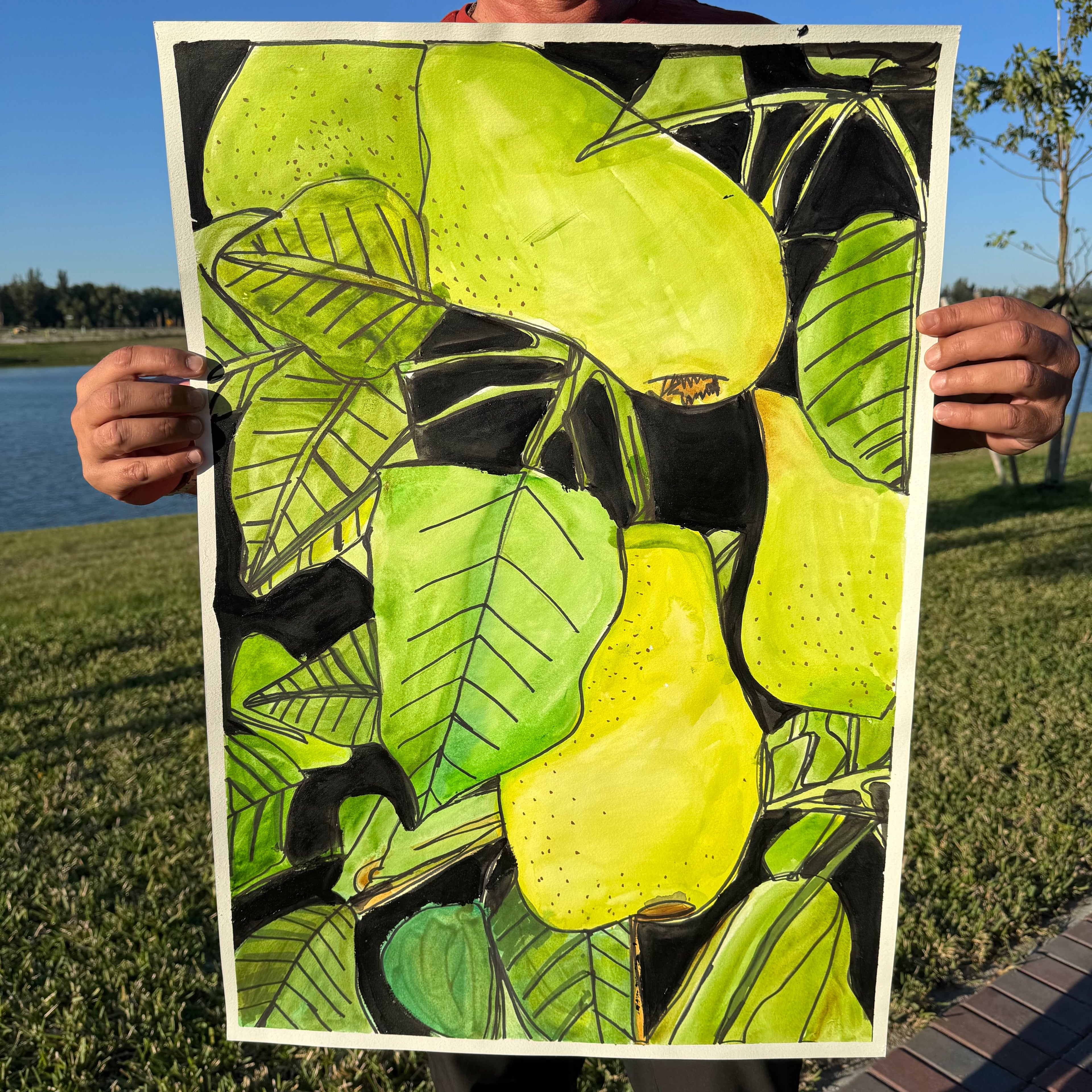 Pears - ORIGINAL Watercolor artwork 22x30”