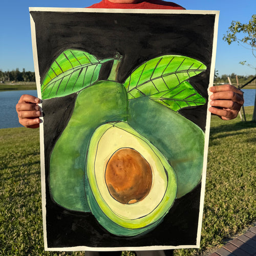 Avocado - ORIGINAL Watercolor artwork 22x30” - Vichy's Art