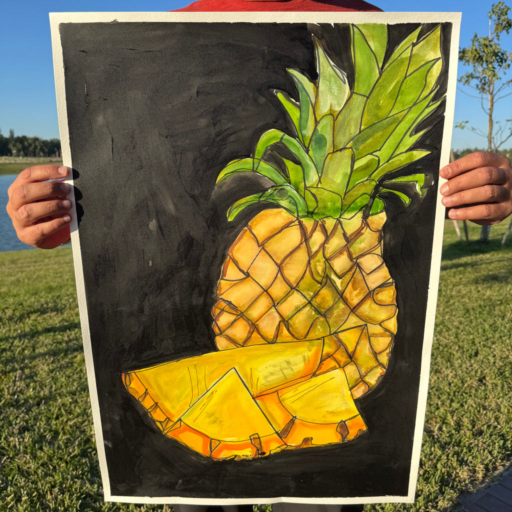 Pineapple - ORIGINAL Watercolor artwork 22x30”