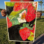 Strawberries - ORIGINAL Watercolor artwork 22x30”