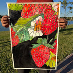 Strawberries - ORIGINAL Watercolor artwork 22x30”
