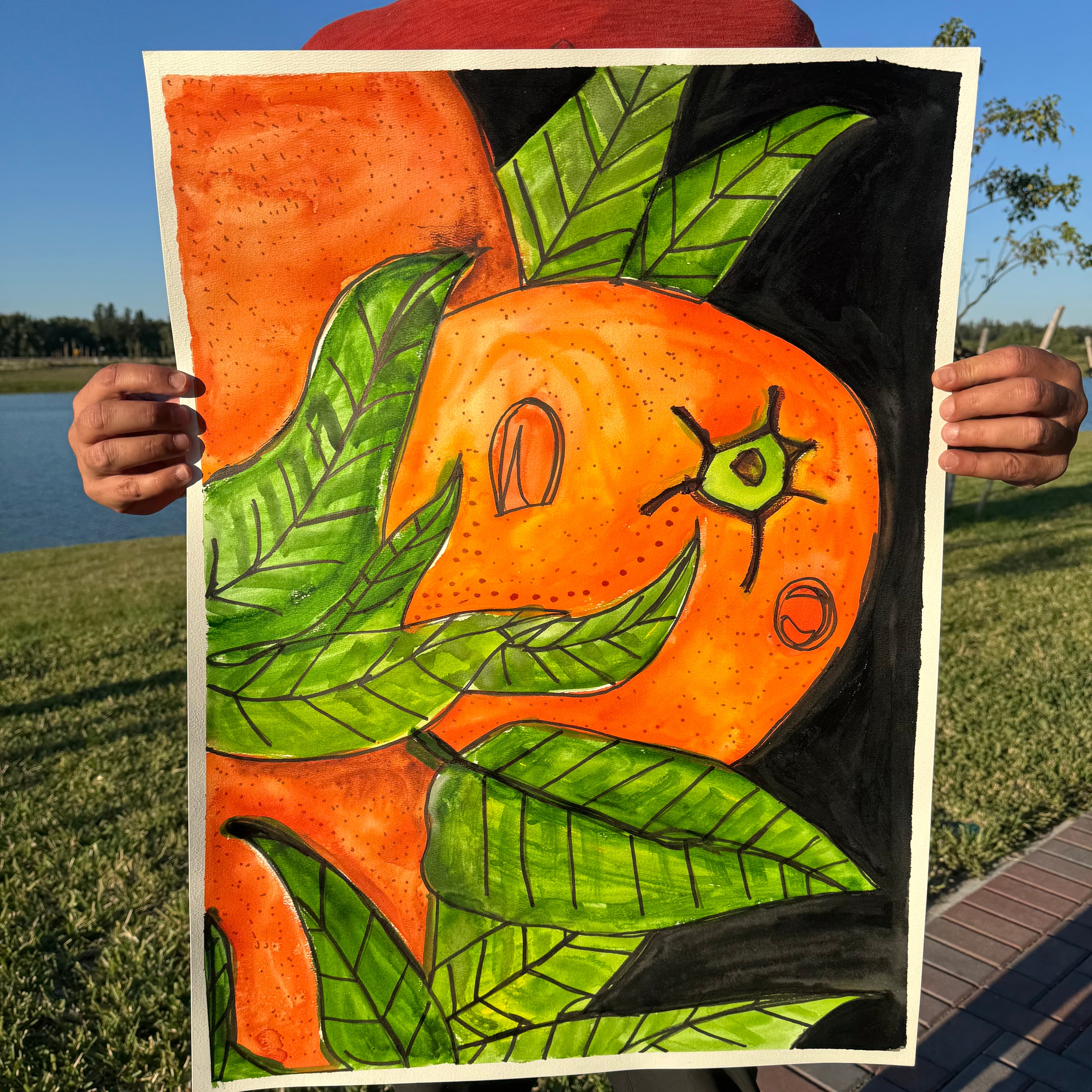 Oranges - ORIGINAL Watercolor artwork 22x30”