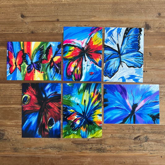 Butterflies  - Set of 6 paper prints