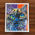 Ogie The Cat - ORIGINAL  14x17” (video attached)) - Vichy's Art