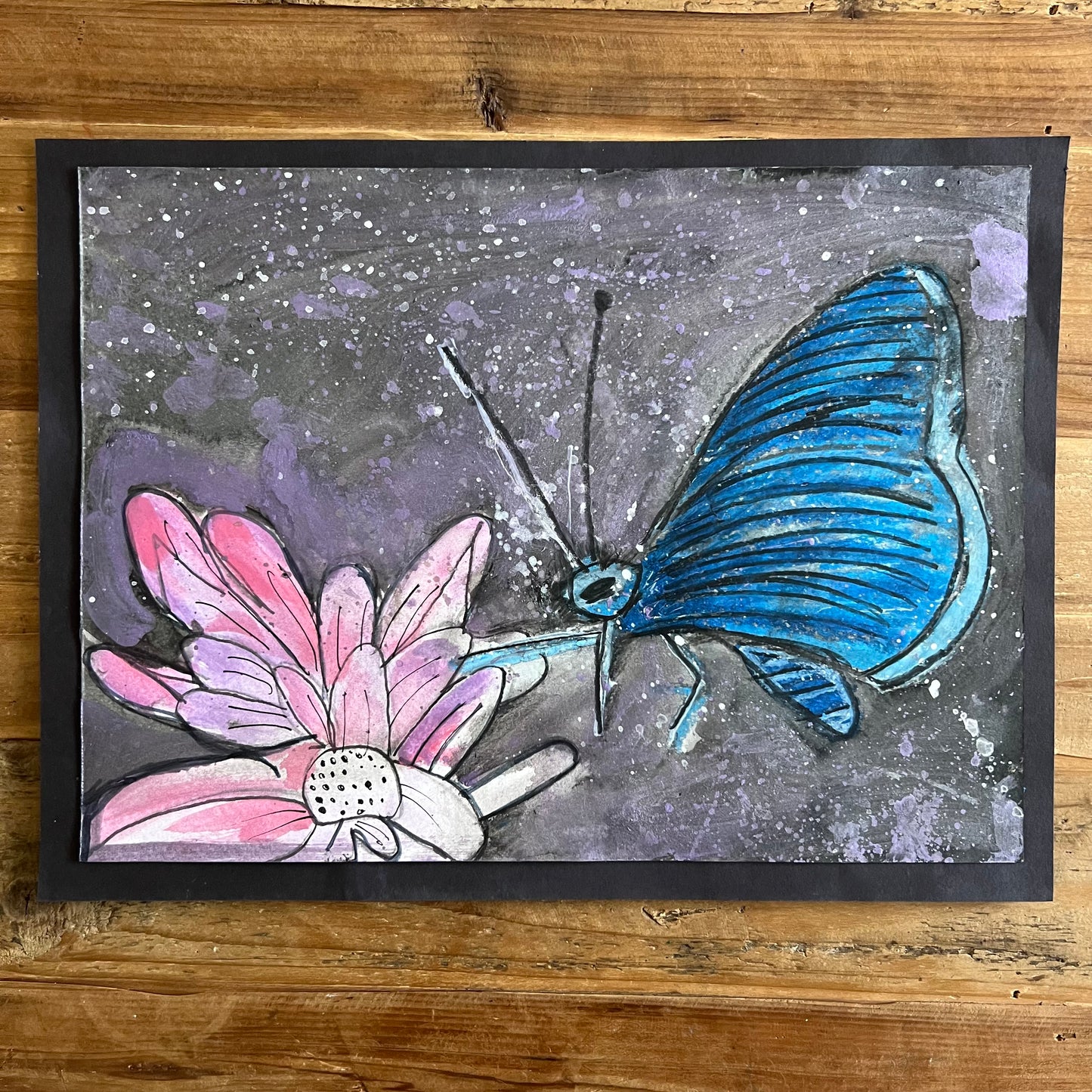 Blue Butterfly - ORIGINAL 11x15”