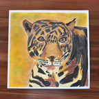 Leopard - ORIGINAL OIL PASTEL - 19x18.5”
