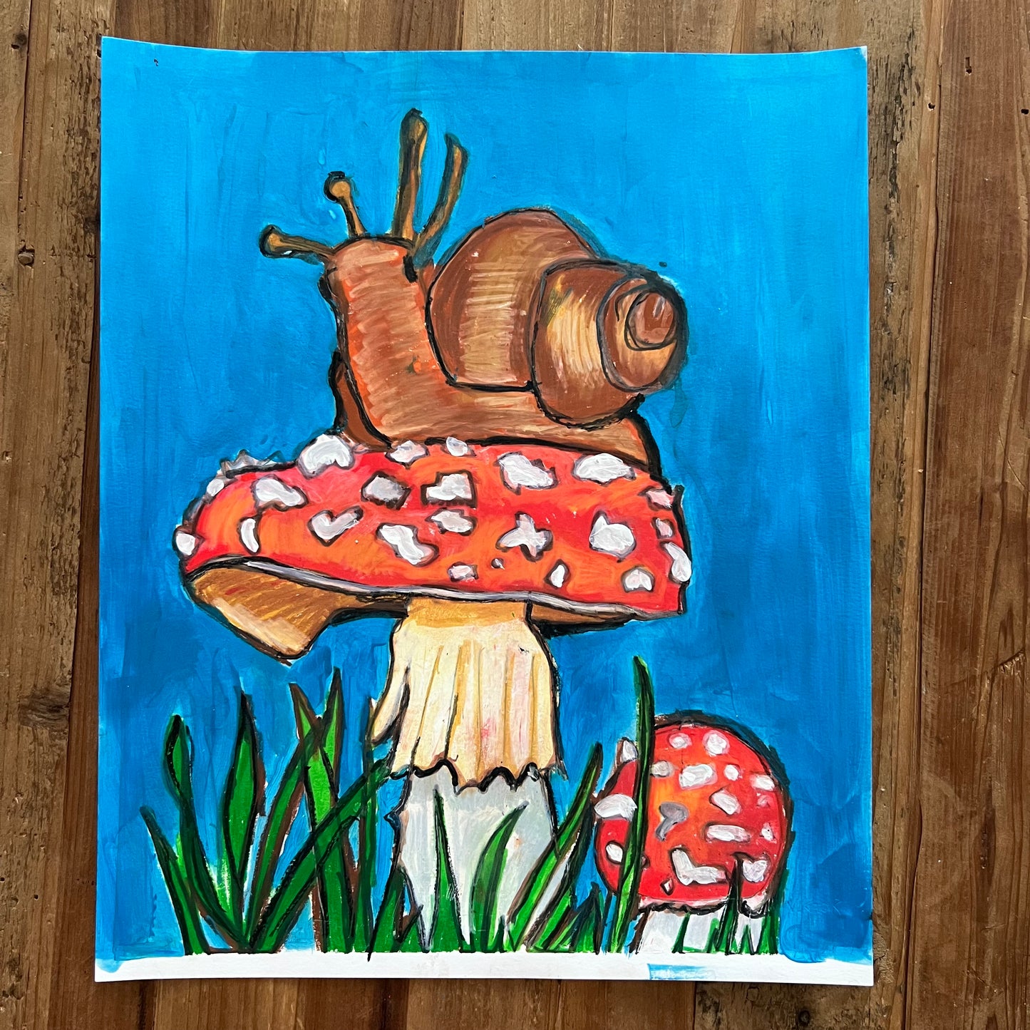 Mr Snail - ORIGINAL  14x17”