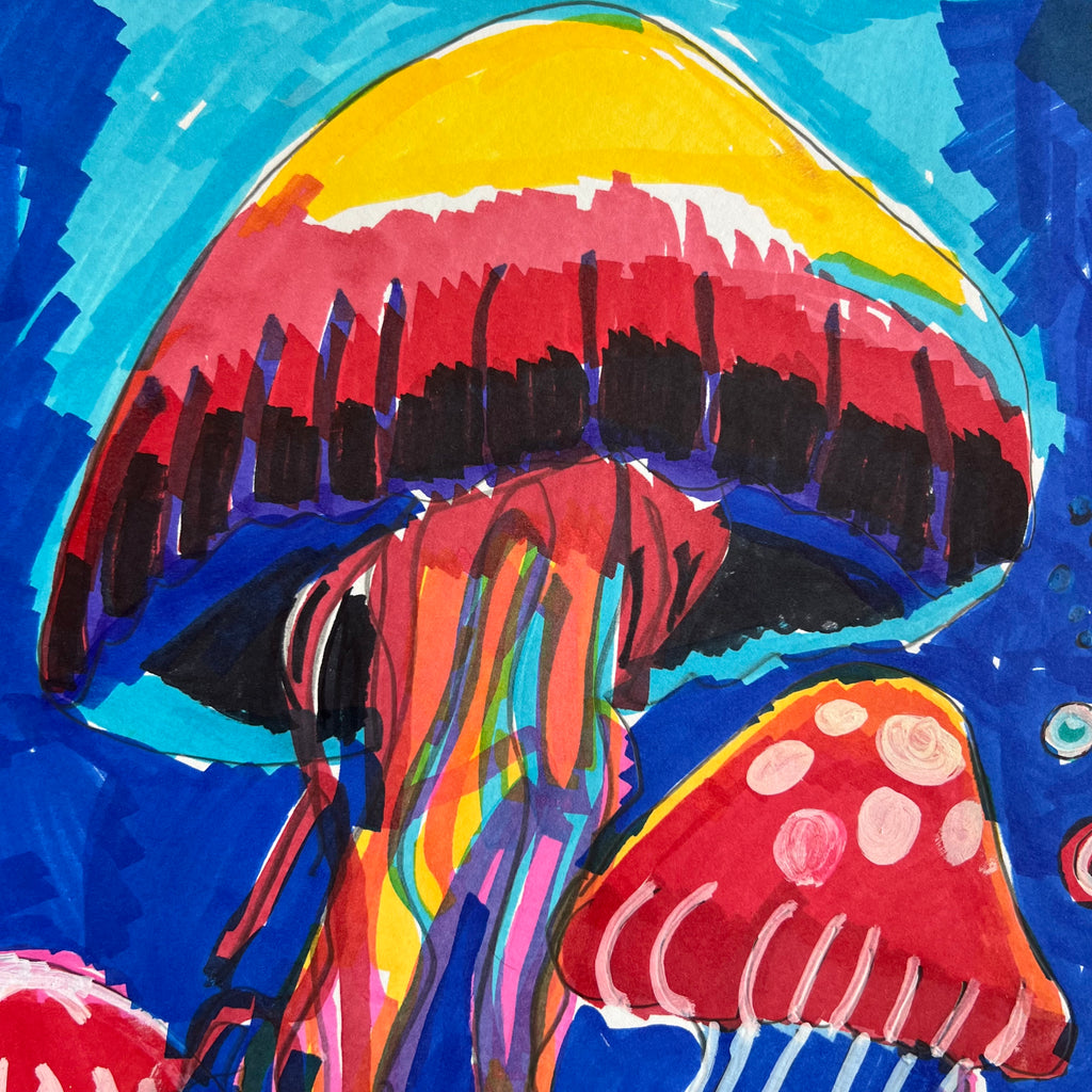 Three Jellyfish - ORIGINAL ARTWORK - 14x17”