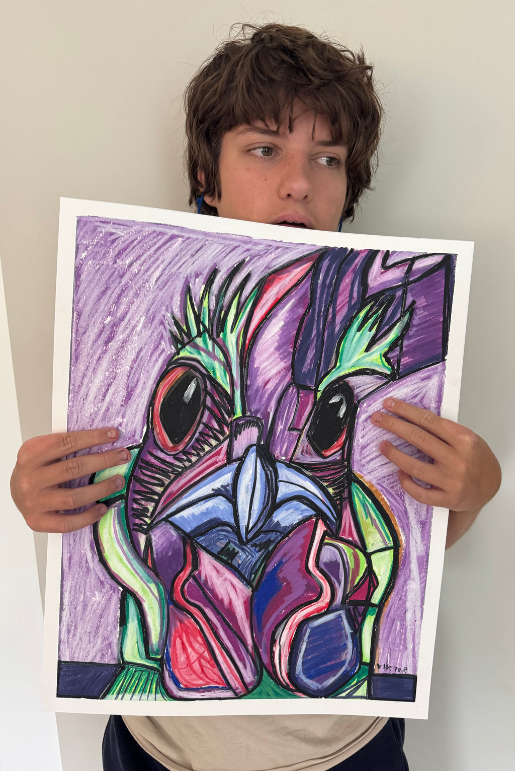 Purple Rooster - ORIGINAL 16x20”