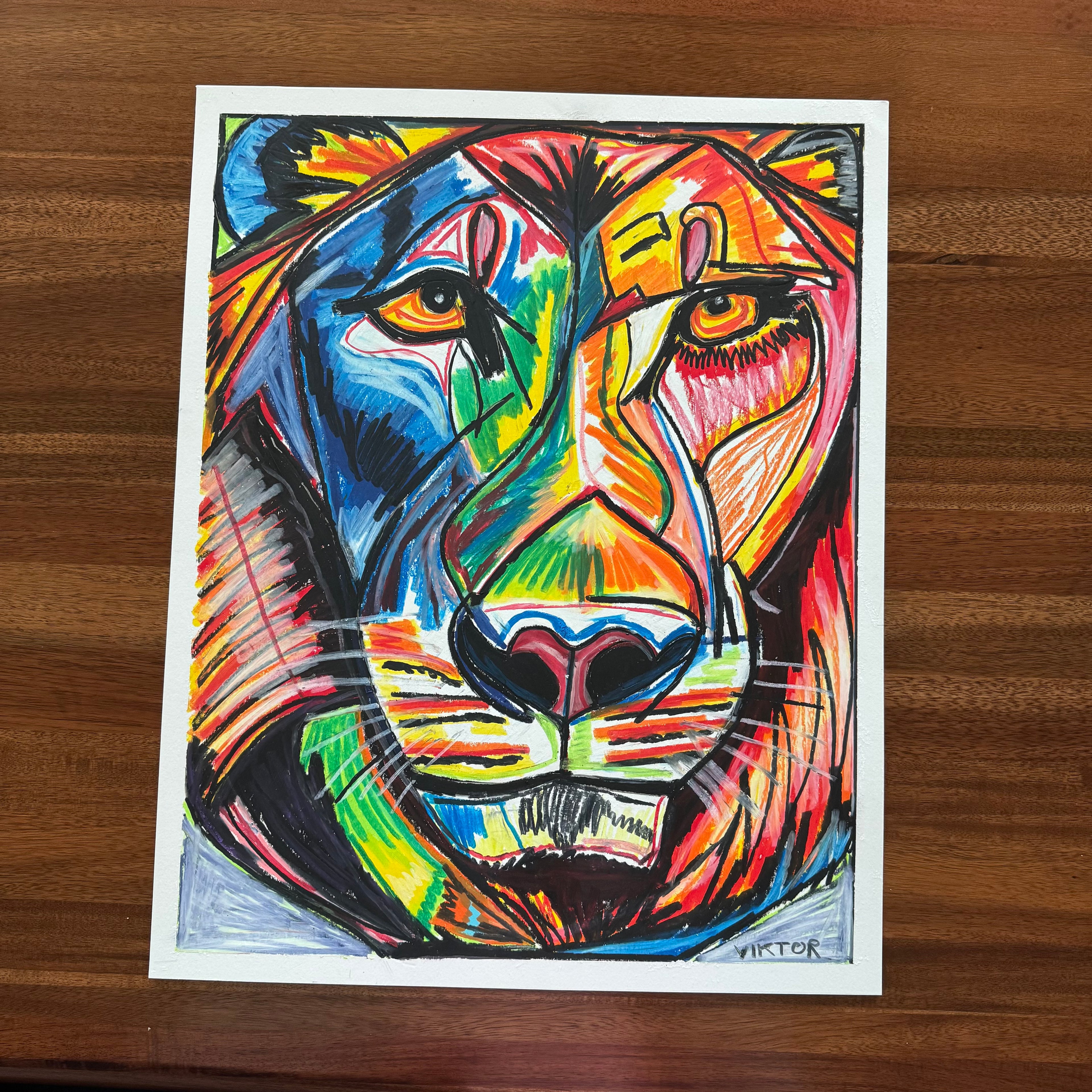 Majestic Lion - ORIGINAL 16x20”