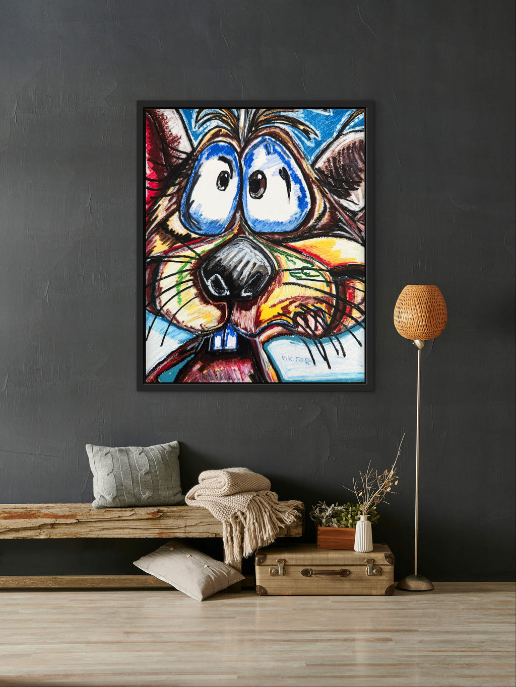 Whiskers and Wonder: A Delightful Mouse Illustration - Art Prints