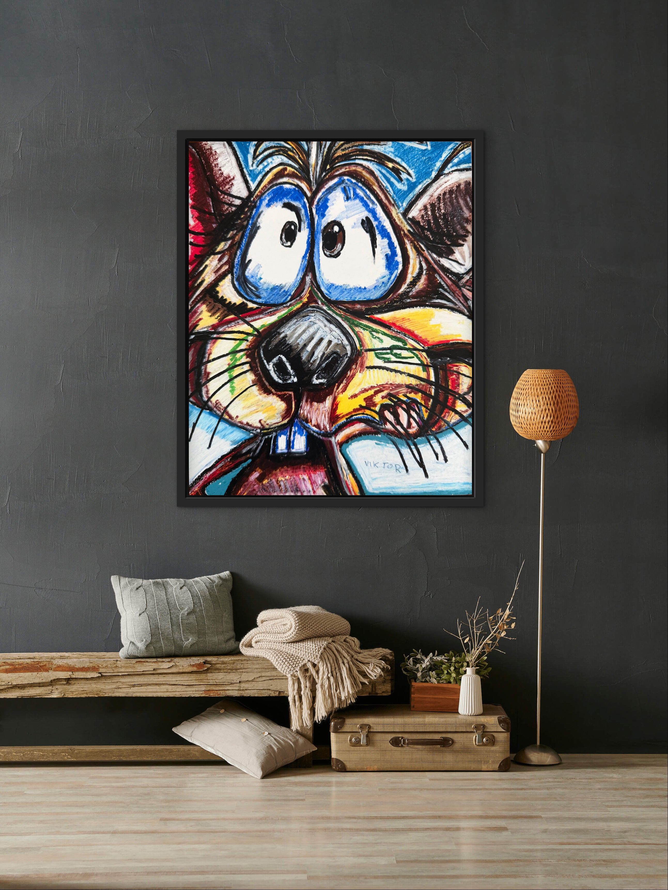 Whiskers and Wonder: A Delightful Mouse Illustration - Art Prints