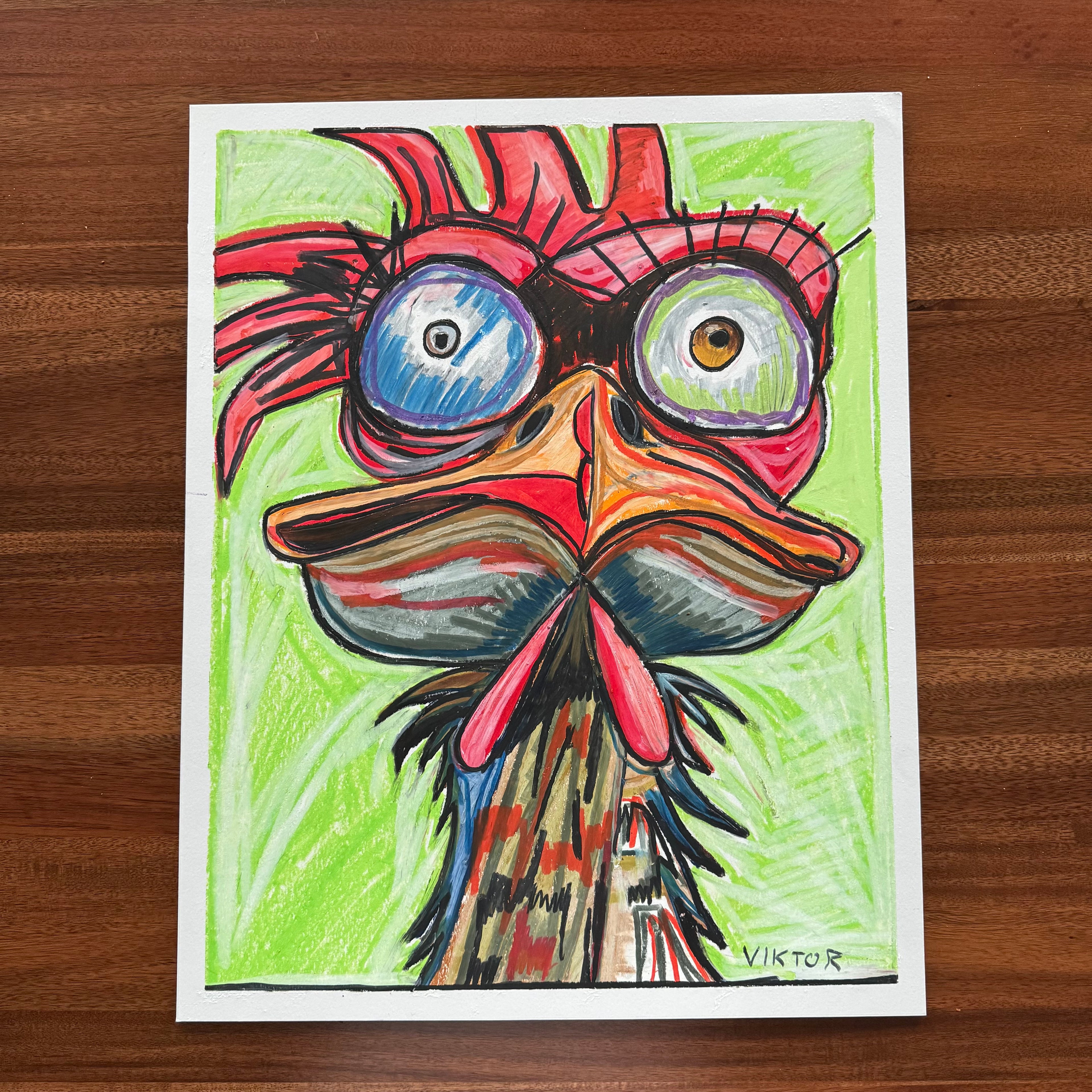 Roo The Rooster - ORIGINAL 16x20”
