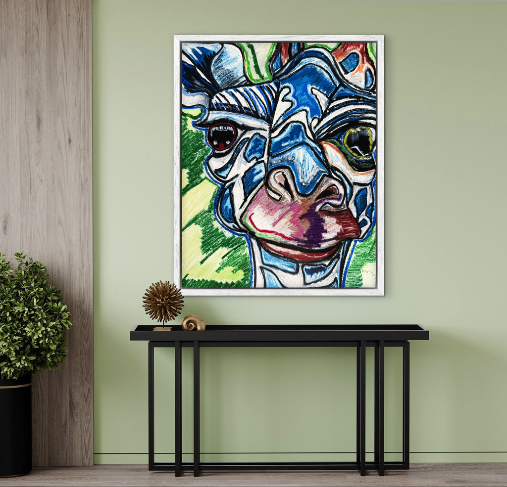 The Blue Giraffe - Art Prints - Vichy's Art