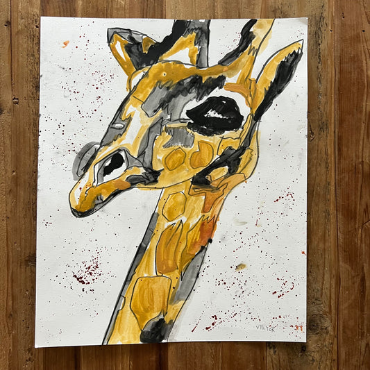 Giraffe II - ORIGINAL 14x17"