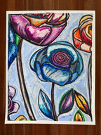 Garden of Enchantment - ORIGINAL OIL PASTEL ARTWORK - 19x24" - Vichy's Art
