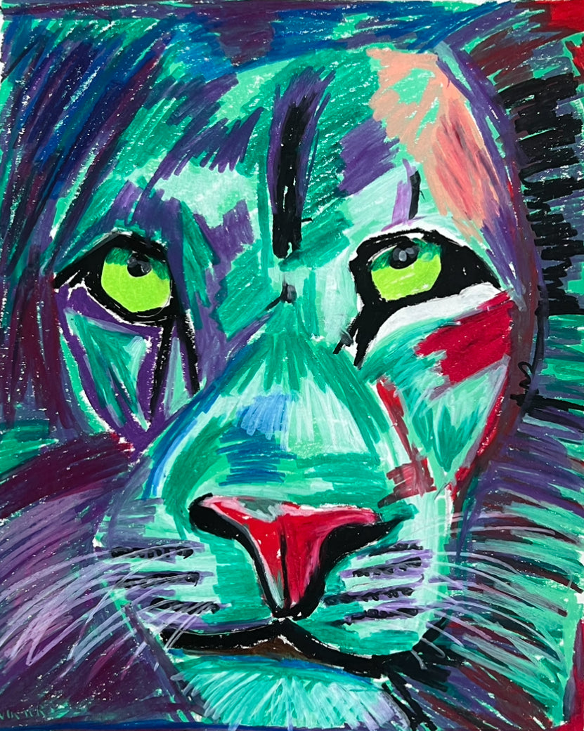 The Purple Lion - Art Prints