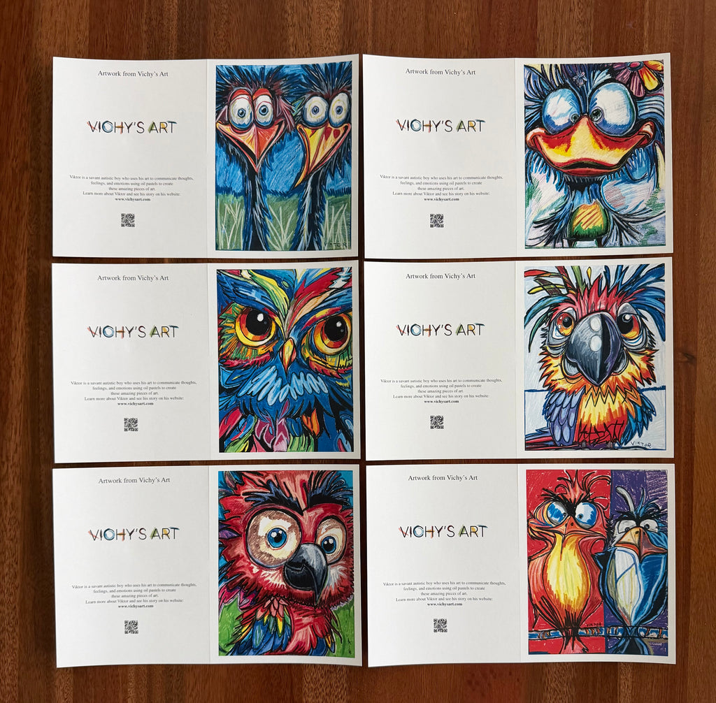 Vibrant Wings - Greeting cards (set of 6)