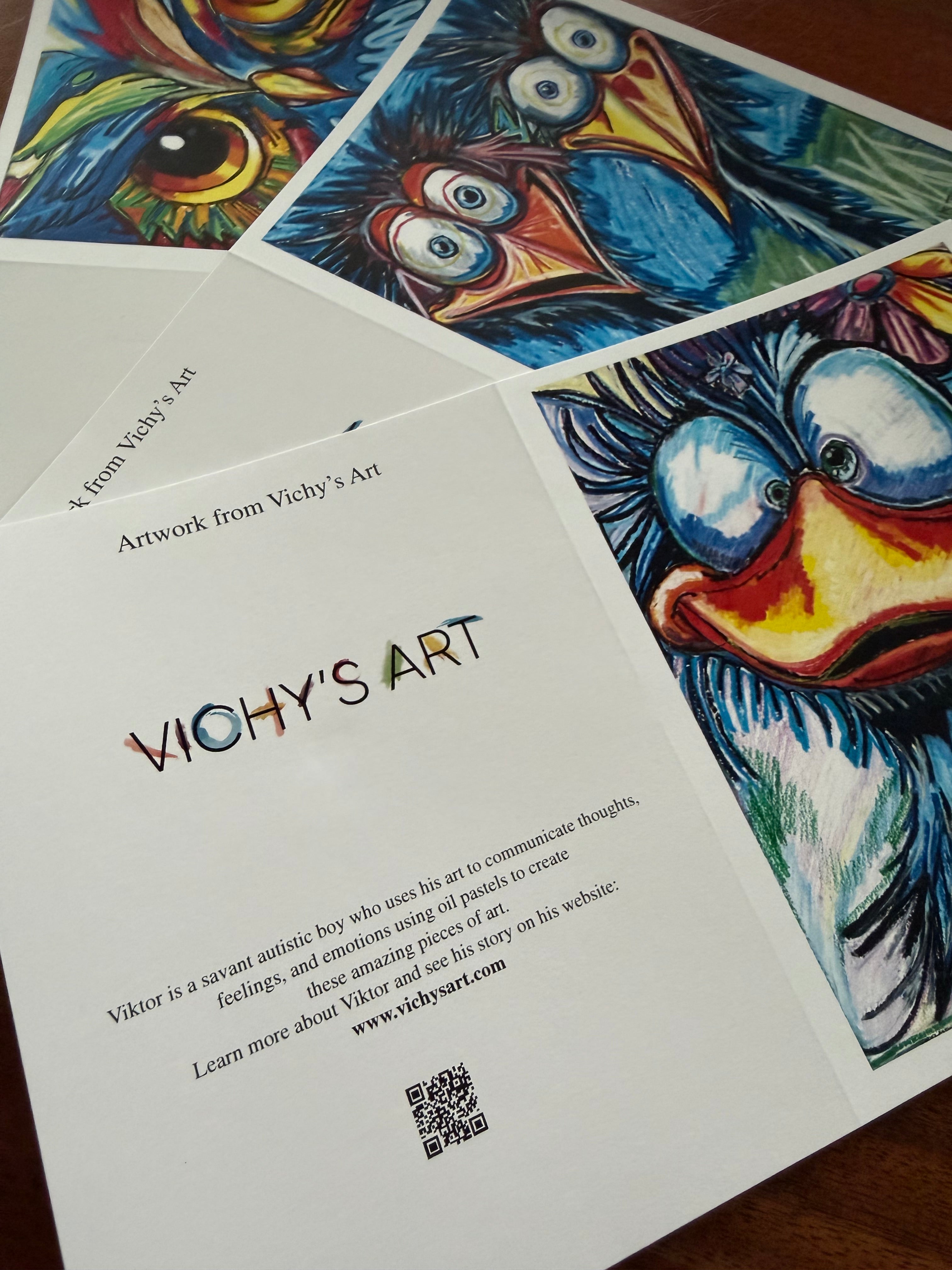 Vibrant Wings - Greeting cards (set of 6)