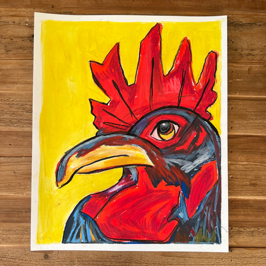 Rooster - ORIGINAL  14x17”