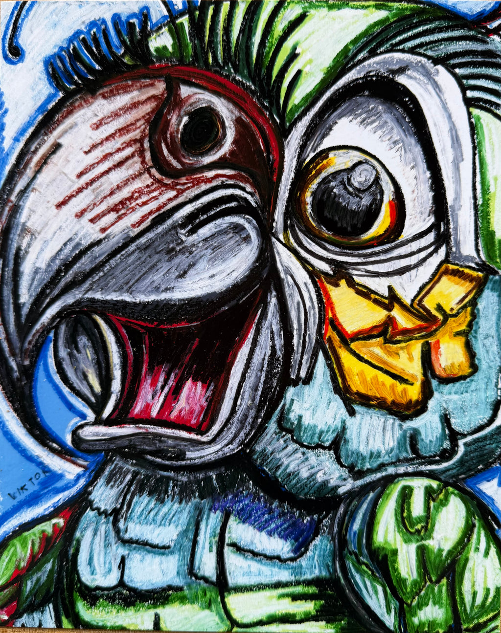 The Green Parrot - Art Prints