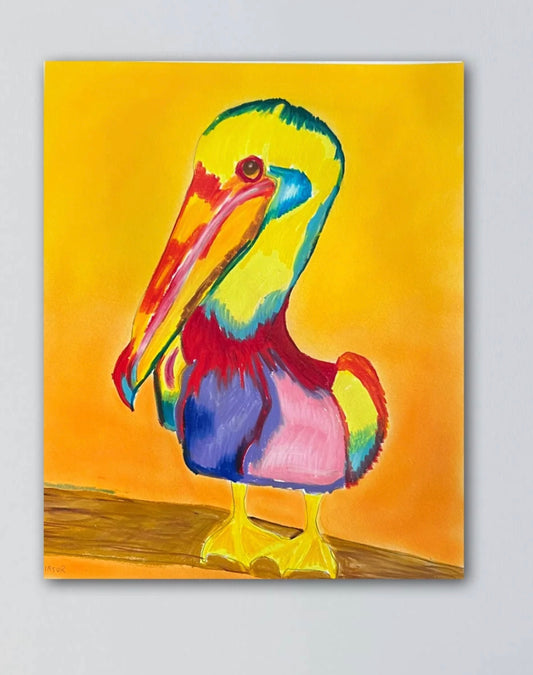 Colorful Pelican - Print, Poster or Stretched Canvas Print in more sizes