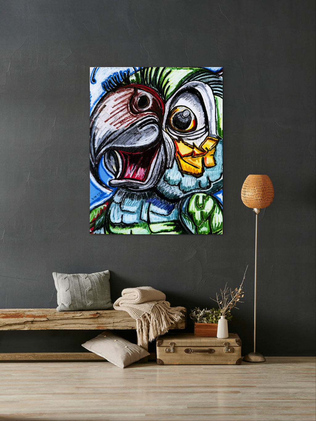 The Green Parrot - Art Prints