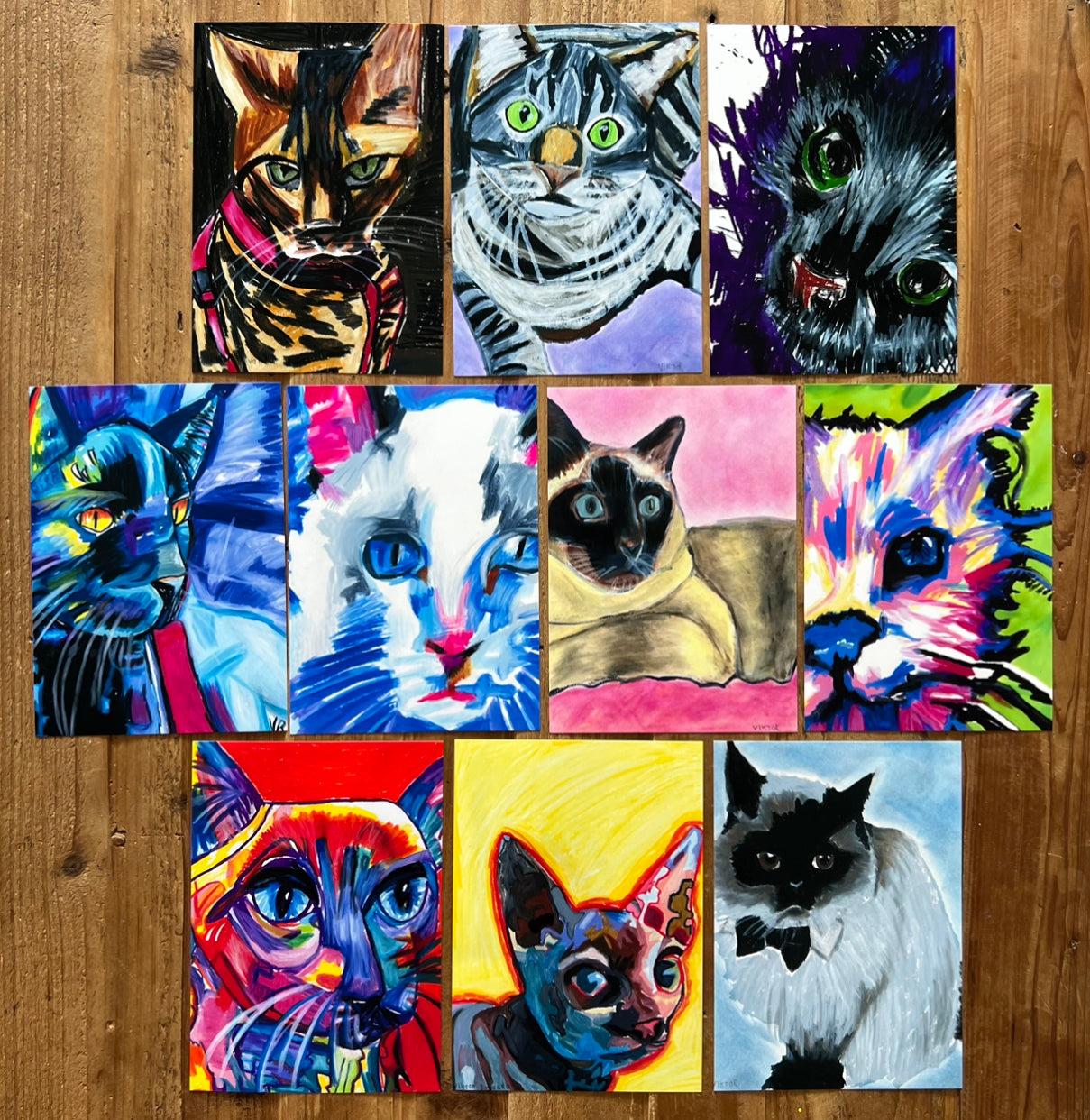 Oh my Cats - Set of 10 prints in size 5x7"