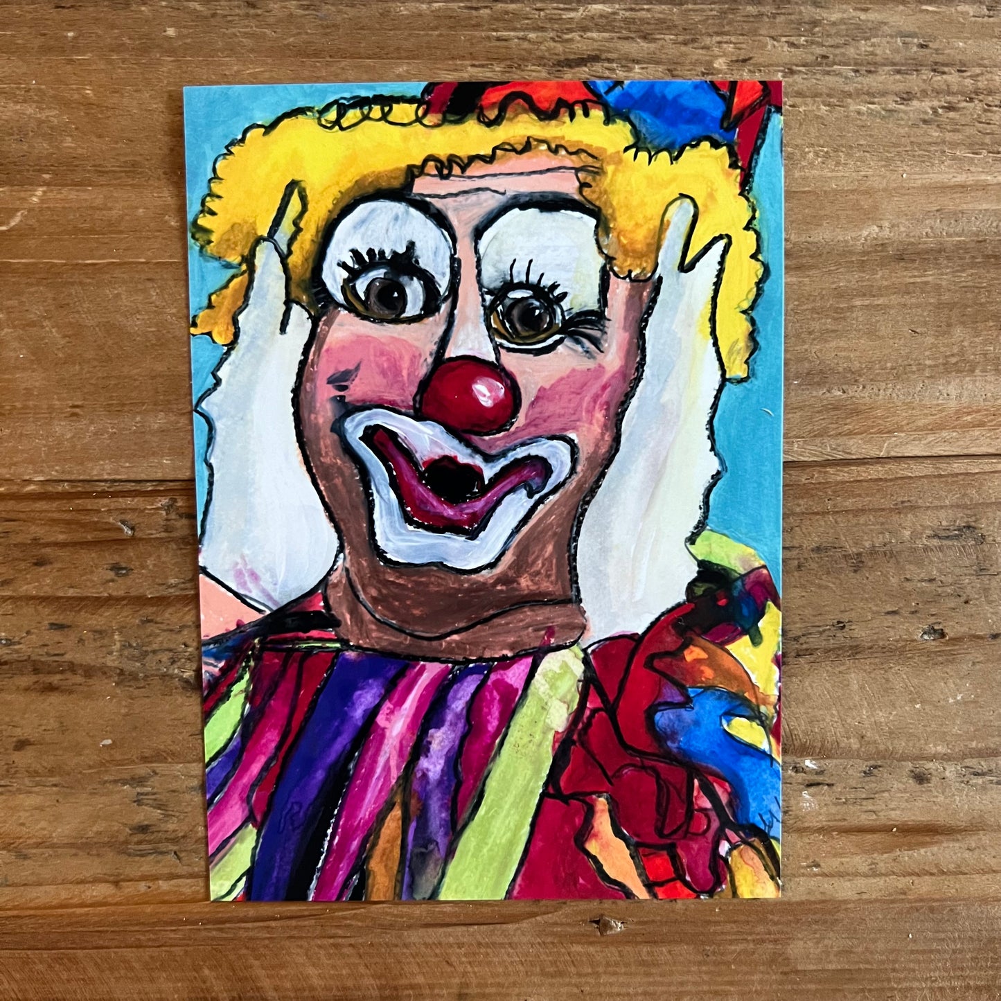 Clowns Set - set of 4  prints/canvas prints