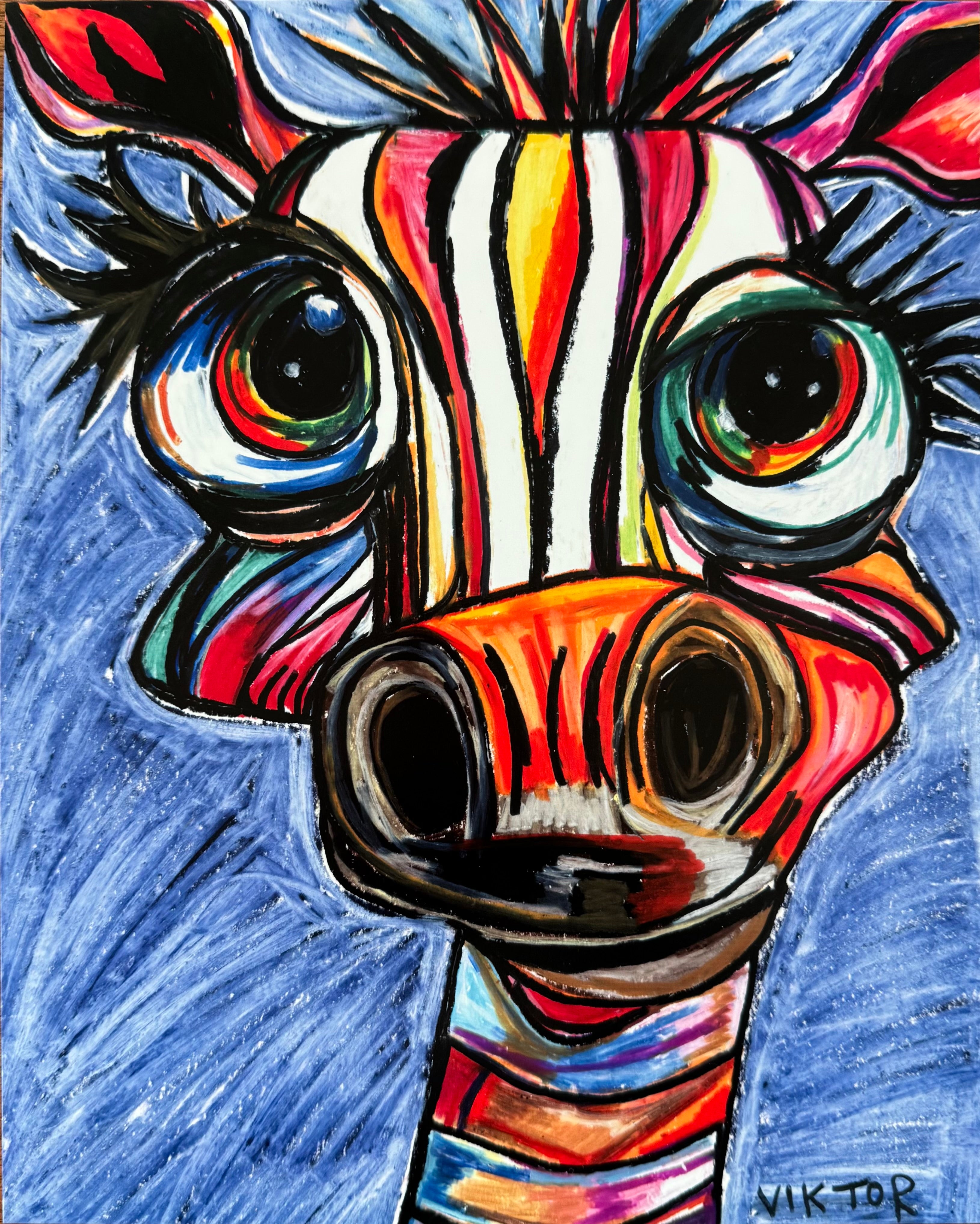 Rainbow Zebra - Art Prints