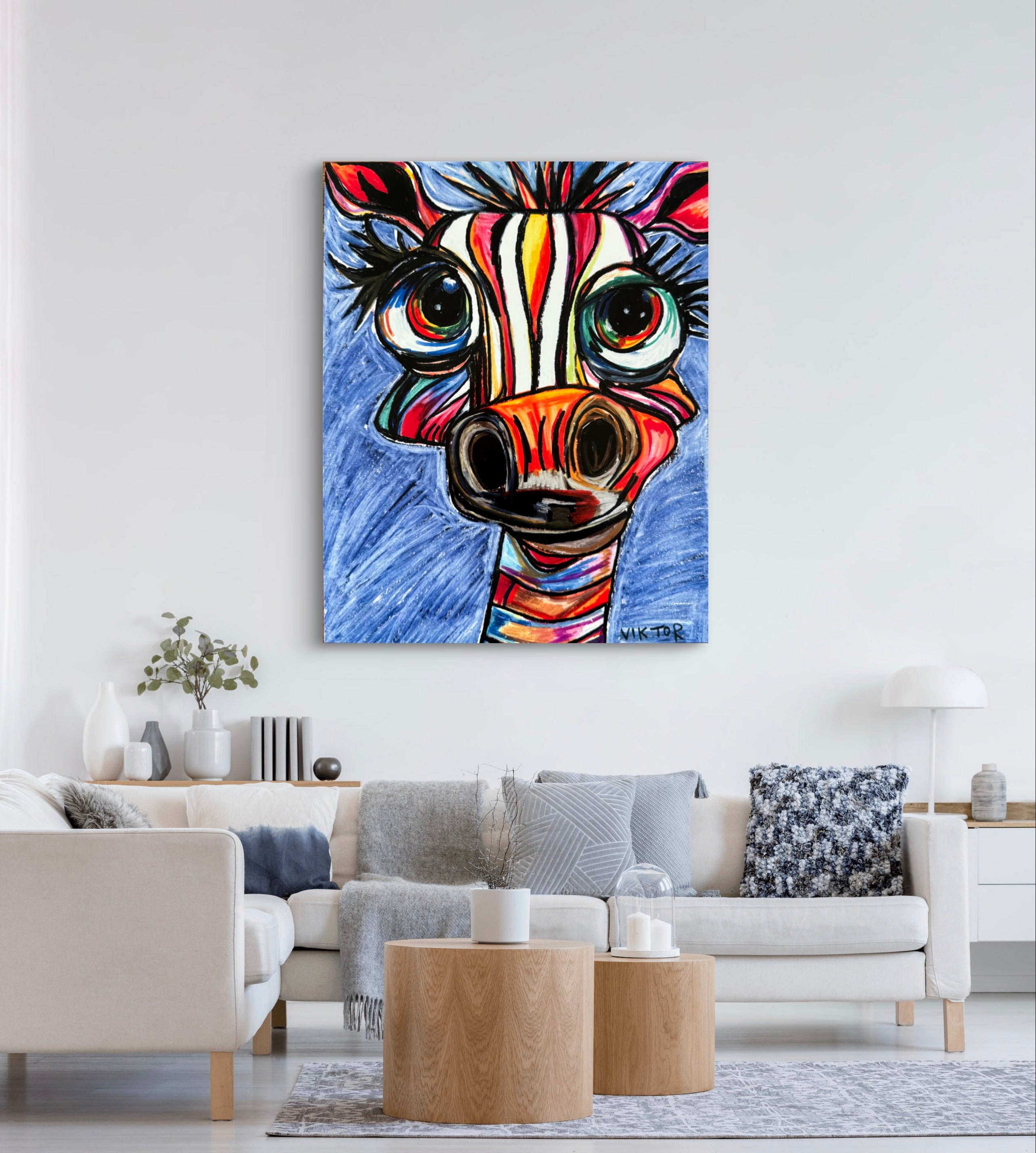 Rainbow Zebra - Art Prints