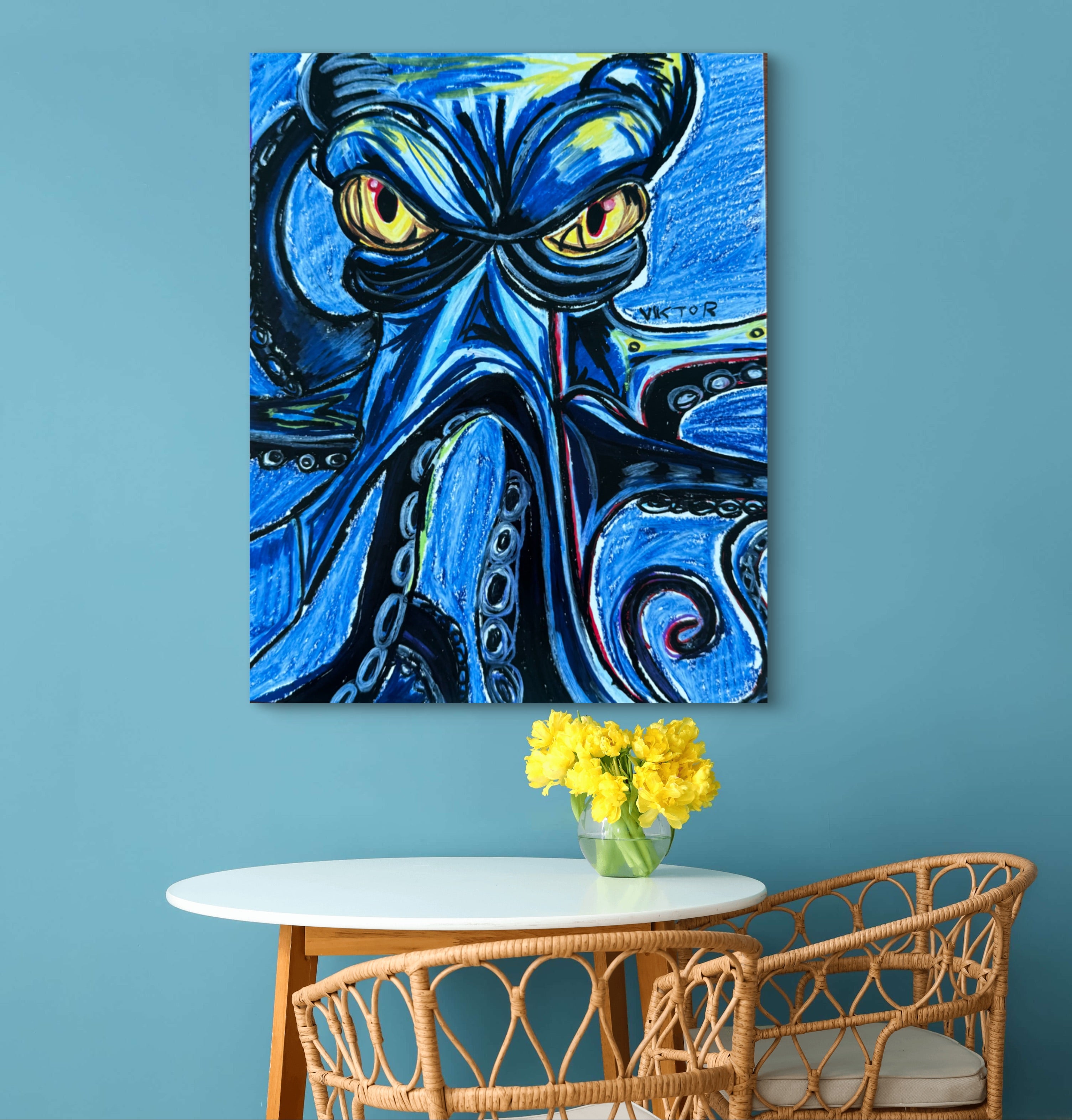 Blue Octopus - Art Prints
