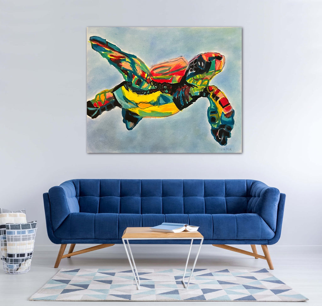 Swimming Turtle - Art Prints