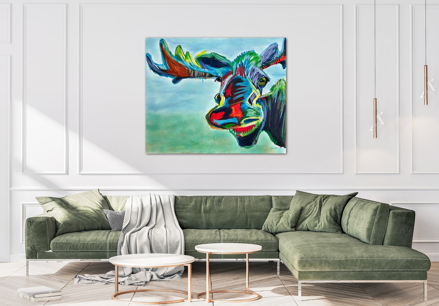 Colorful Deer  - fine prints and canvas prints in more size