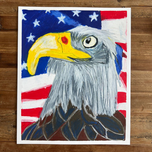 Independence Day Eagle   - ORIGINAL  14x17”
