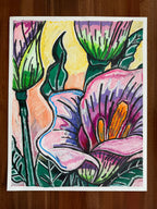 Calla's Rhapsody - ORIGINAL OIL PASTEL ARTWORK - 19x24" (video attached)