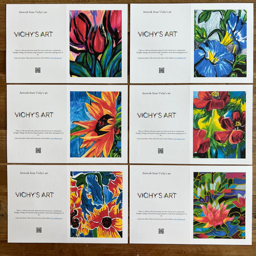 Bestseller Flowers - Greeting cards - Vichy's Art