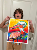 Pelly The Pelican - ORIGINAL  14x17”