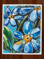 The Blue Rhapsody - ORIGINAL OIL PASTEL ARTWORK - 19x24"