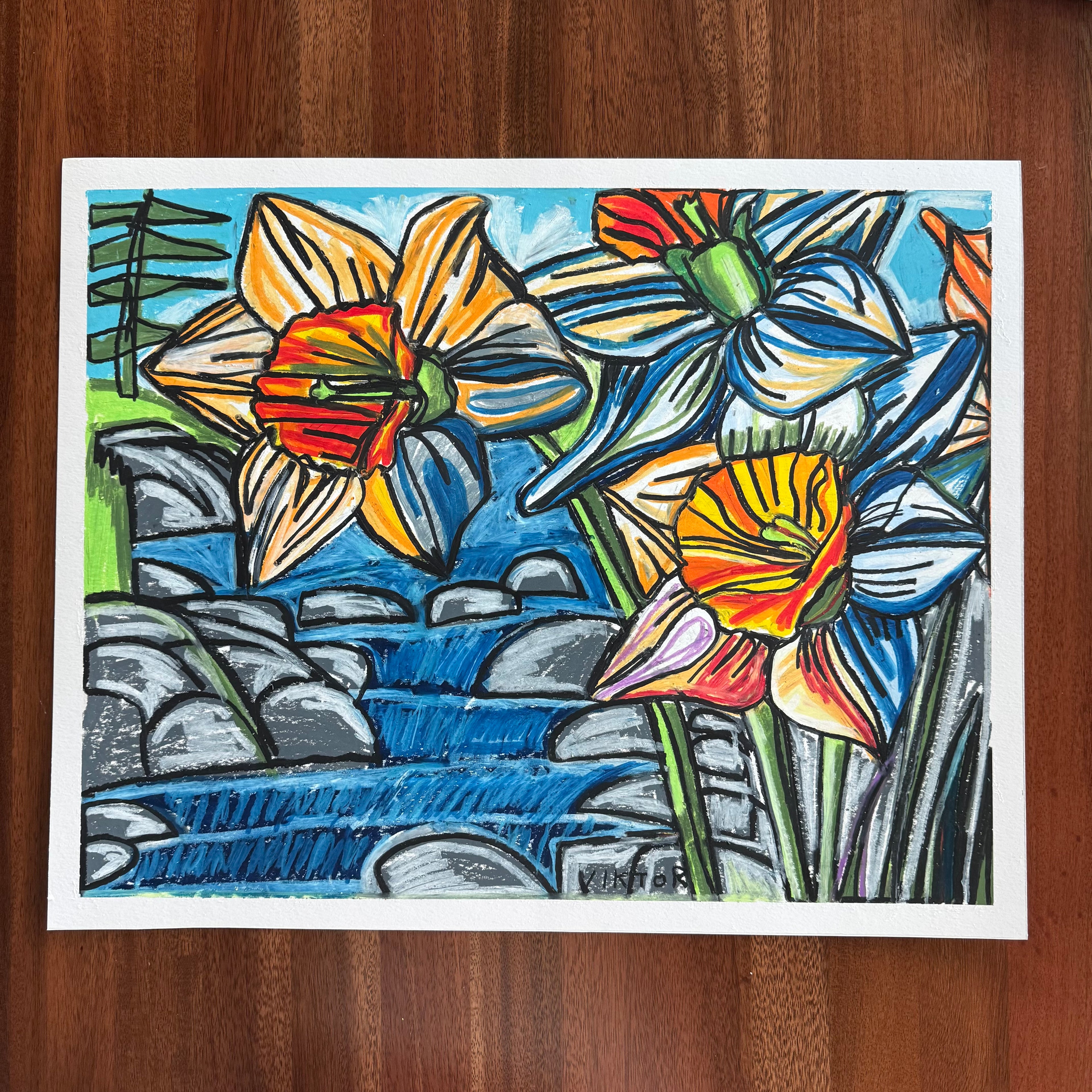 Wild Daffodil - ORIGINAL 20x16”