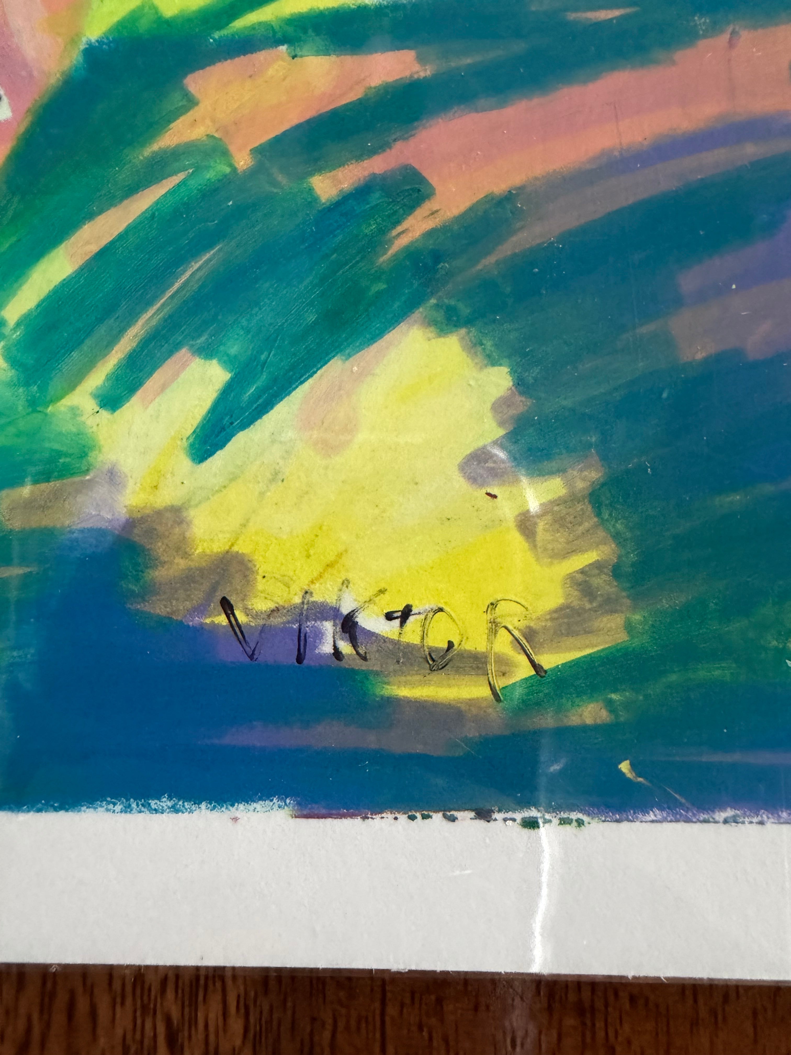 Iguana  - ORIGINAL OIL PASTEL ARTWORK - 11x14"