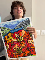 Wild Poppies - ORIGINAL 16x20” (video attached)