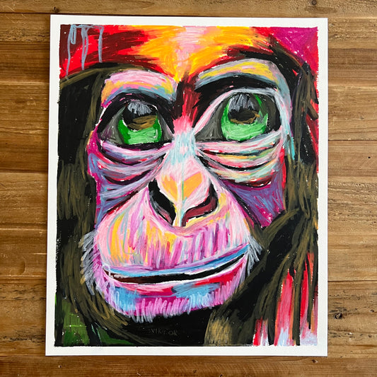 Monkey collection: Monkey 2 - ORIGINAL  14x17”
