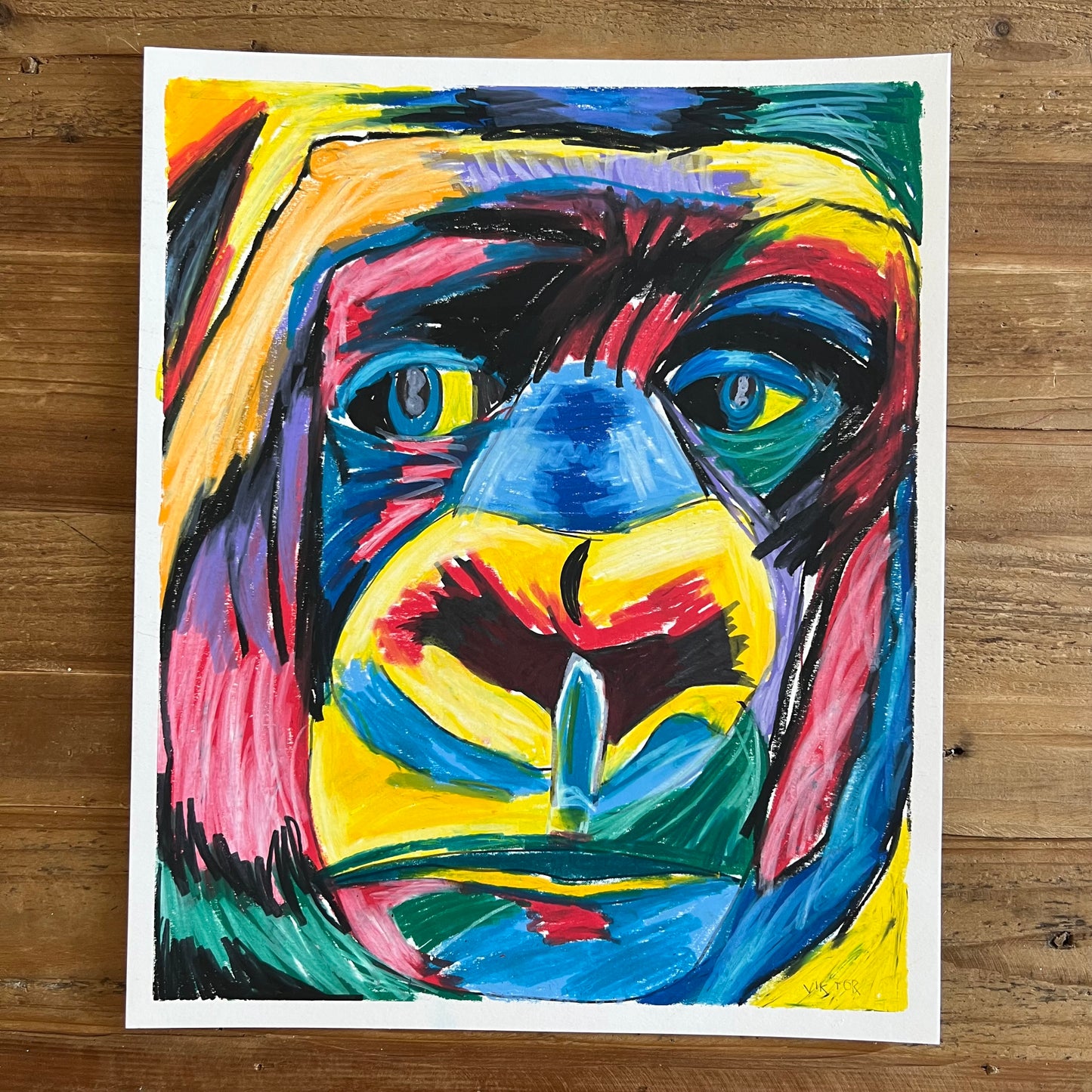 Monkey collection: Monkey 3 - ORIGINAL  14x17”