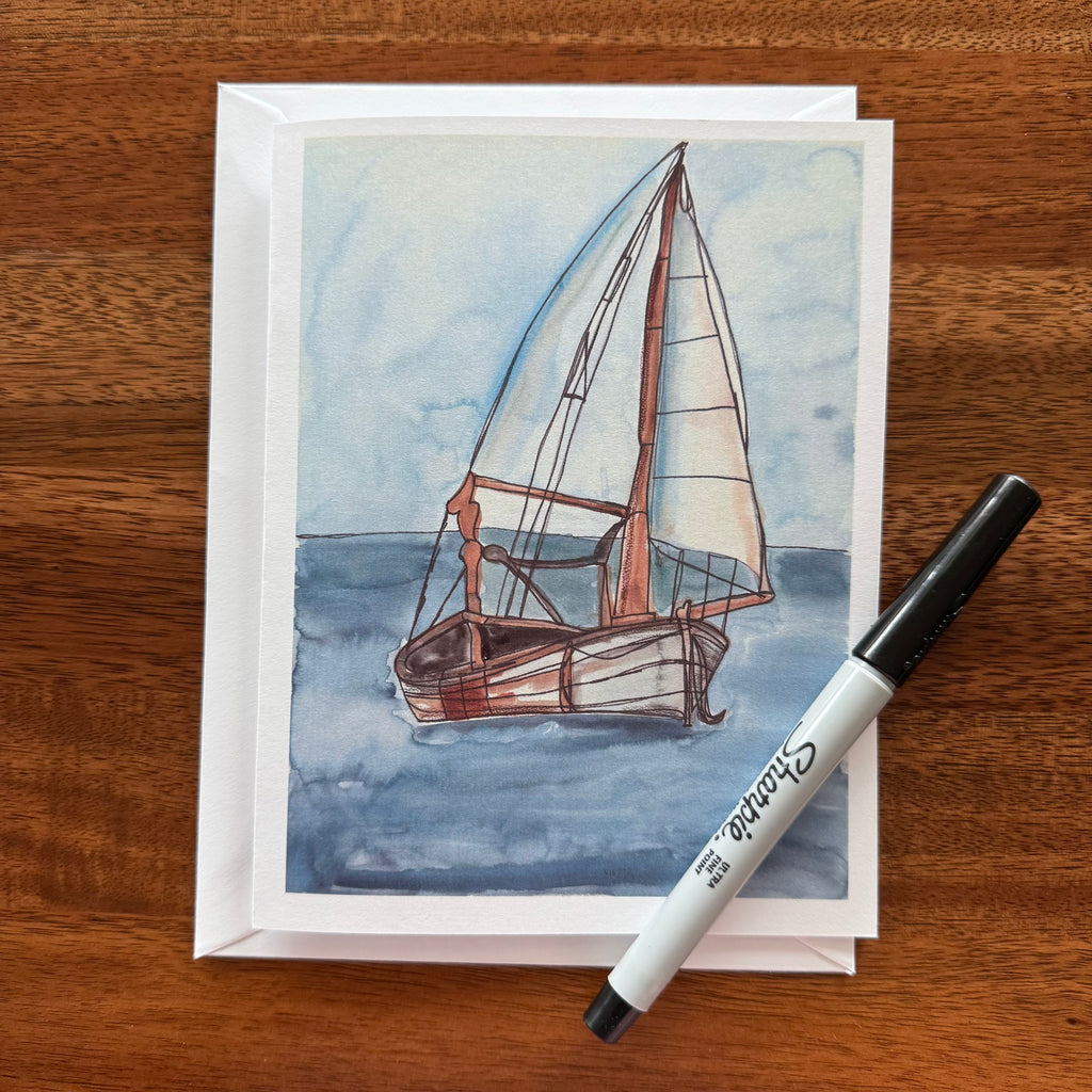 Sailboats - Greeting cards set of 8 cards