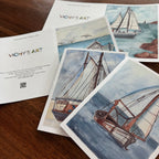 Sailboats - Greeting cards set of 8 cards